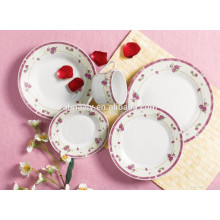 20 PCS PORCELAINE DINNER SET ROUND EDGE AVEC DECAL